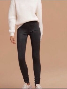 Wilfred Faux Suede Charcoal High-Waist Leggings